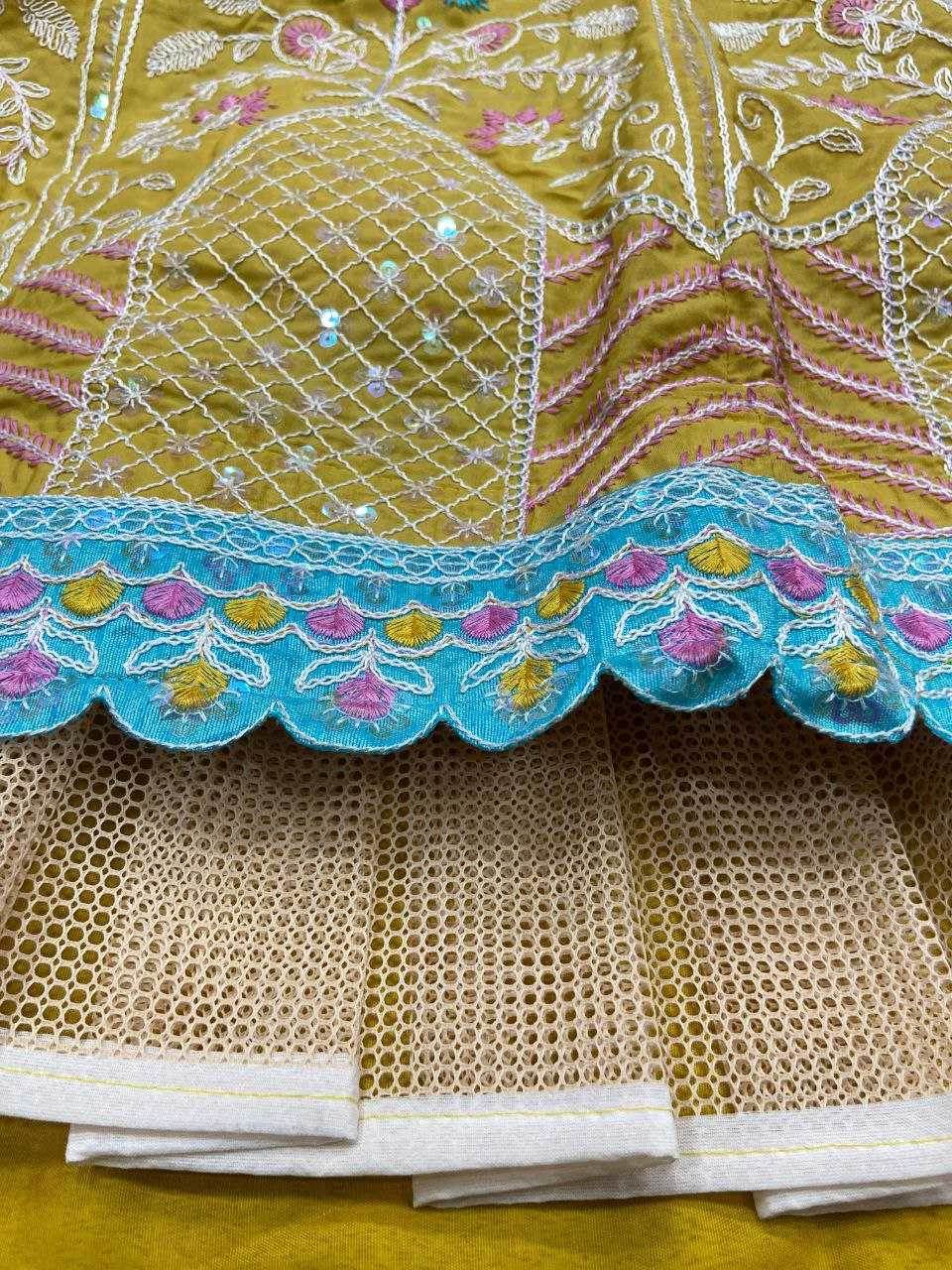 Kasturi Silk Embroidered Sequins Lehenga With Cancan - MYLUXURY LANE ENTERPRISE